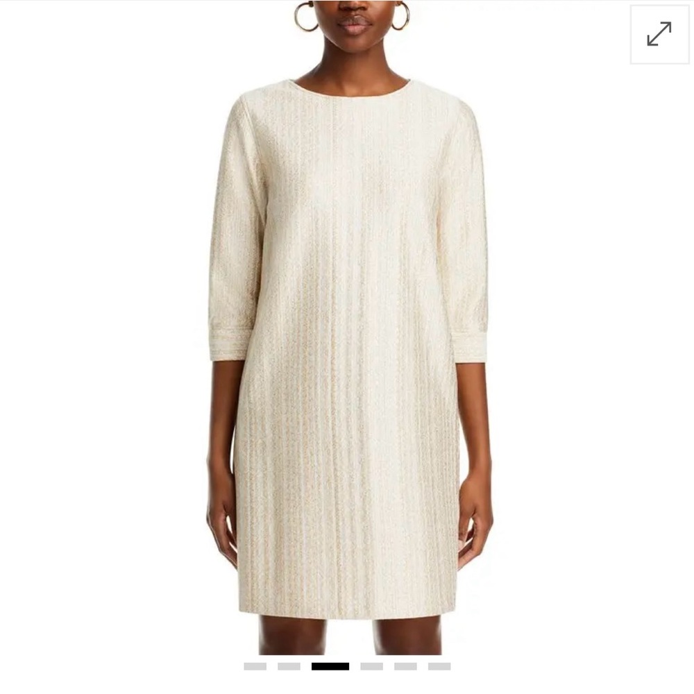 NWT Caroline Rose Golden Glow Shimmer Knit Knee-Length Dress size 1X reg $350